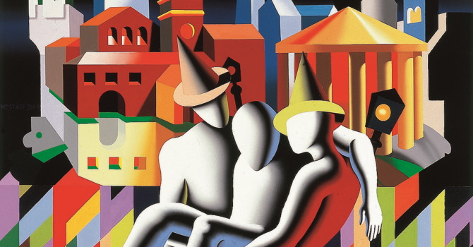 2. MARK KOSTABI, He ain’t heavy, he’s my brother, 2005_Olio su tela 200x150cm